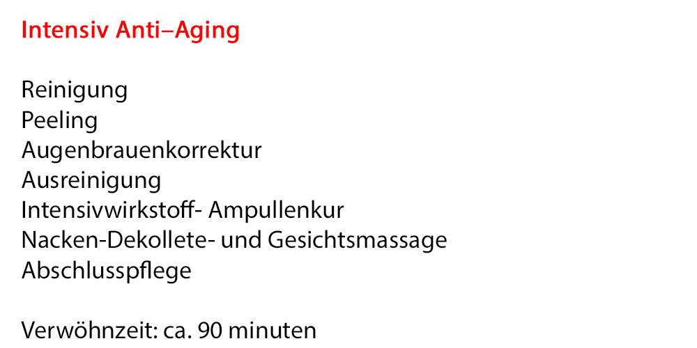 Möwe Kosmetikstudio - Intensiv Anti-Aging